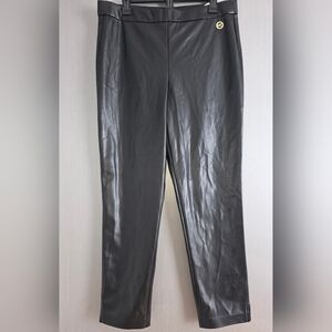 Michael Kors Women's Black Faux Leather Legging Sz Large
